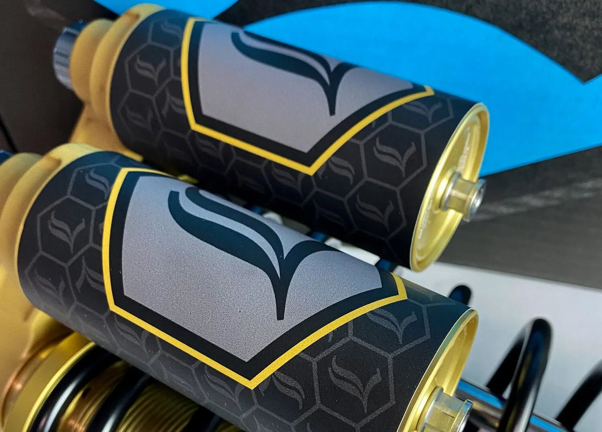 Legend Suspension Revo Arc Reservoir Decal - Black/gold