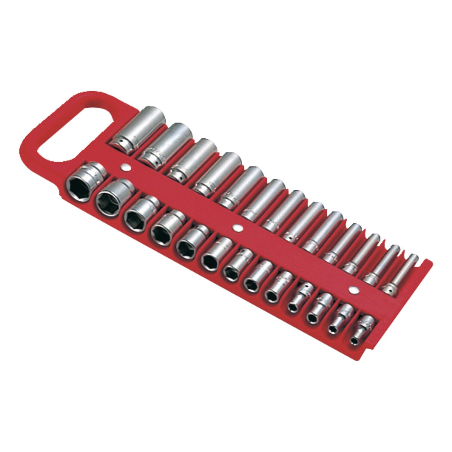 Lisle 1/4" magnetic socket holder red