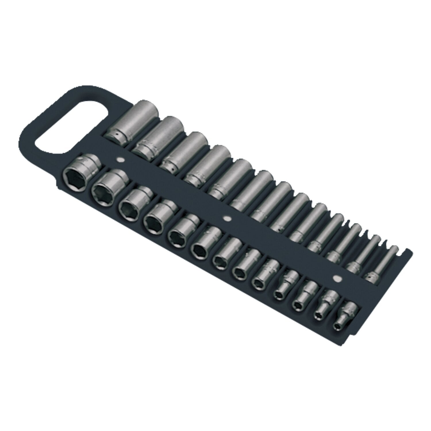 Lisle 1/4" magnetic socket holder black