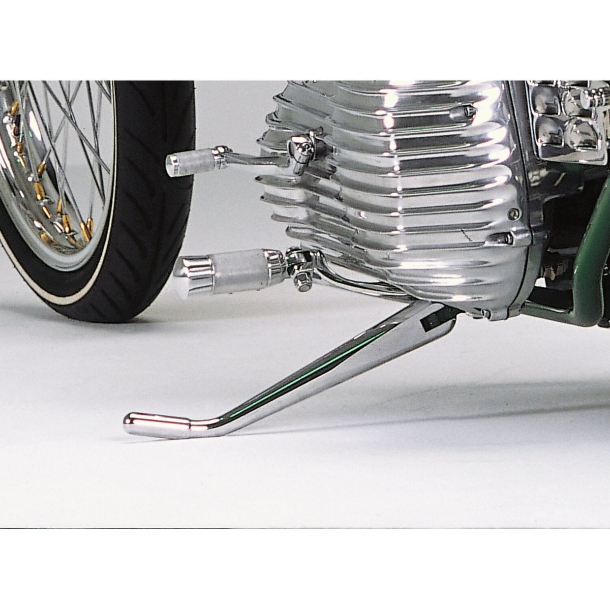 Kustom Tech K-Tech weld-on Diamond jiffy stand - Chrome