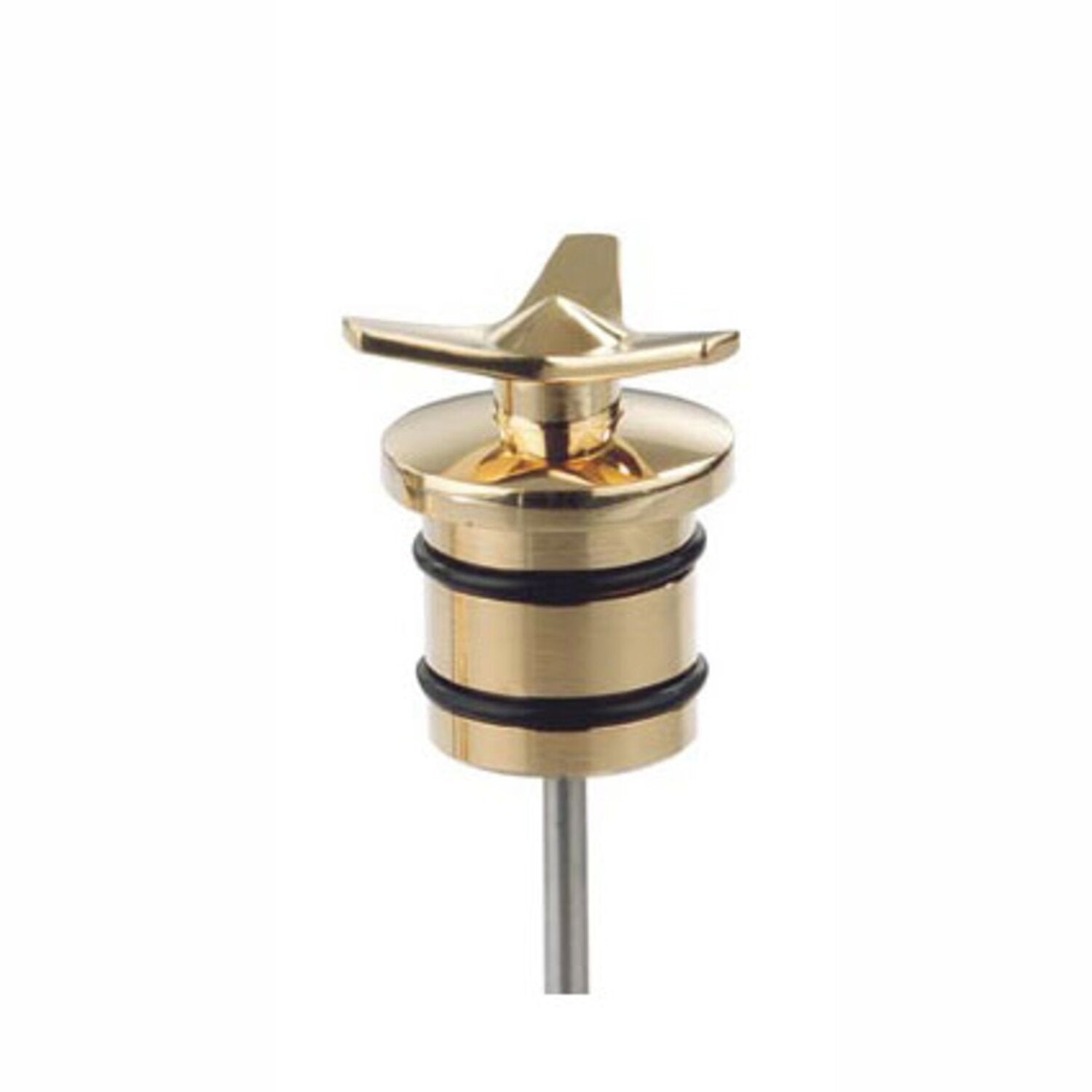 Kustom Tech Spinner oil tank plug - Brass - Polished