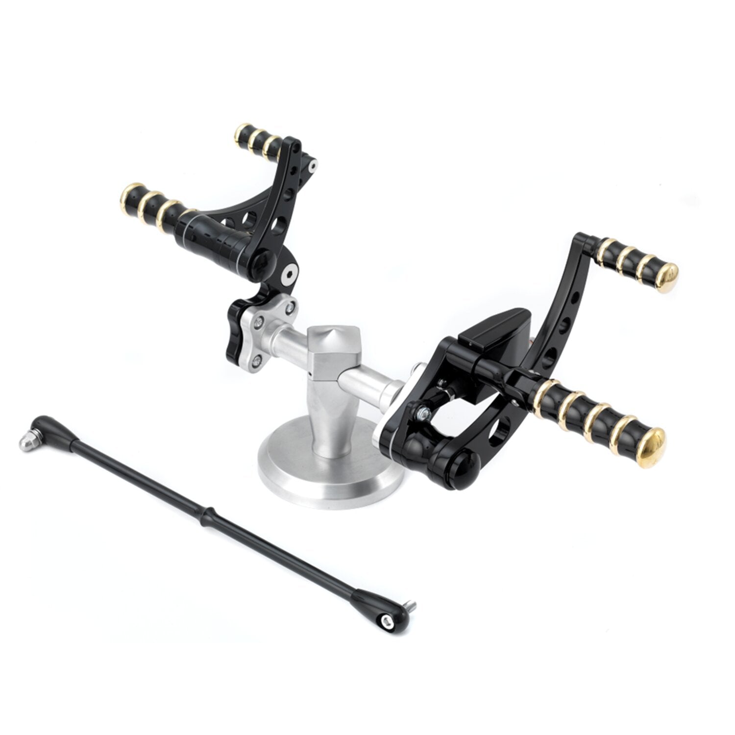 Kustom Tech K-Tech Vintage Style forward controls - Black & brass