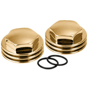 Kustom Tech K-Tech Knuckle rocker nuts - Finned polished brass