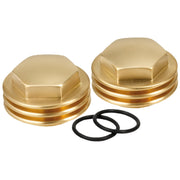Kustom Tech K-Tech Knuckle rocker nuts - Finned satin brass