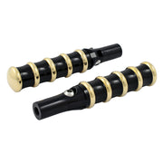 Kustom Tech K-Tech Vintage folding foot pegs - Black & Brass