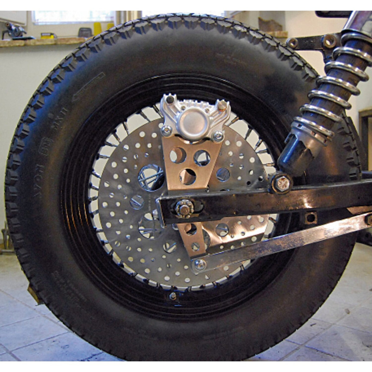 Kustom Tech K-Tech Super Freni rear caliper bracket - Raw