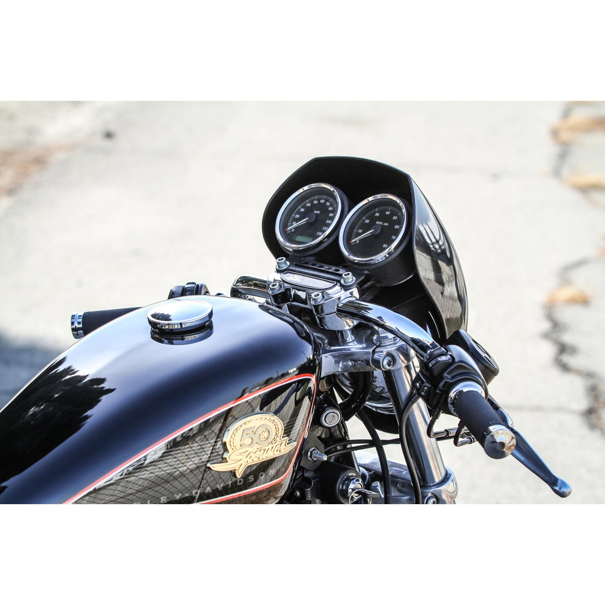 Burly 1" Clubman bars - Chrome