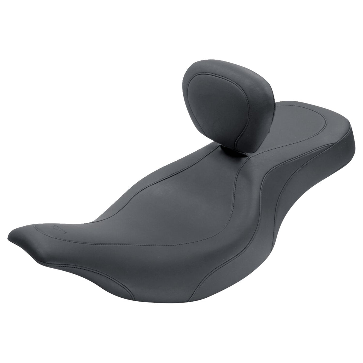 Mustang Wide Tripper 2-up one-piece seat with backrest