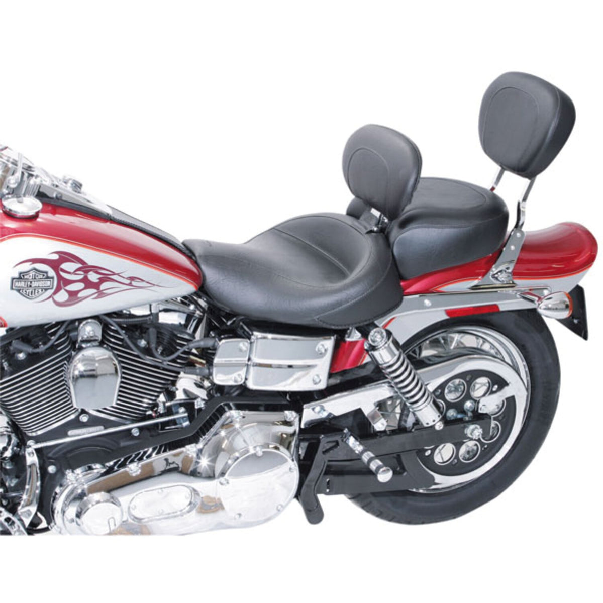 Mustang Wide Touring solo seat - With rider backrest