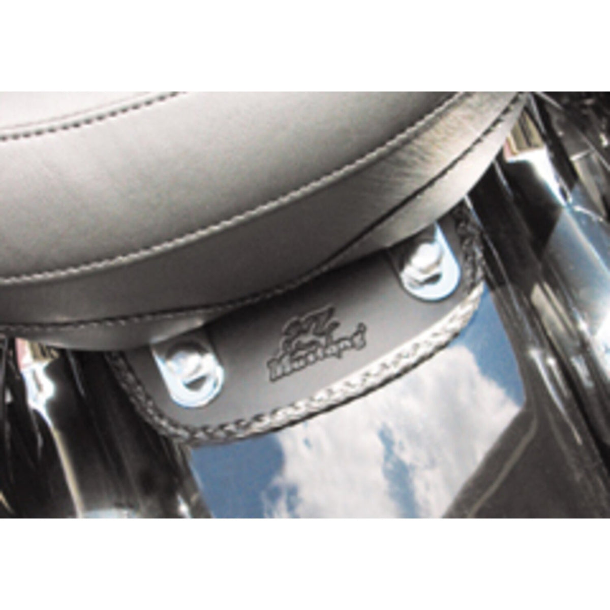 Mustang mini fender bib - Plain with braided edges - Black