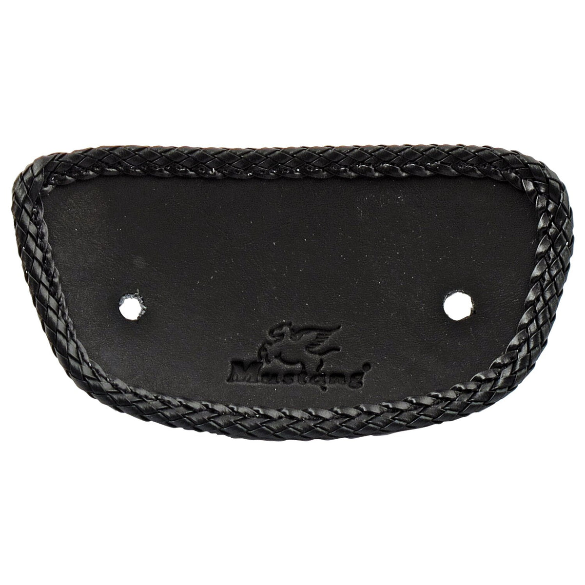 Mustang mini fender bib - Plain with braided edges - Black