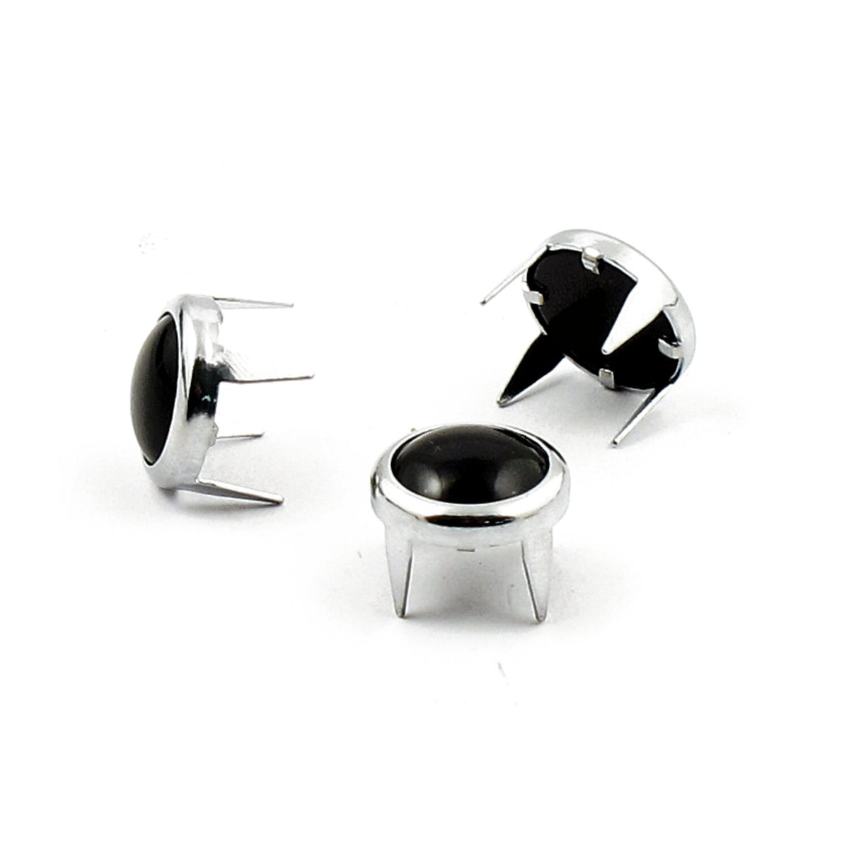 Mustang decorative studs - Chrome with black pearl