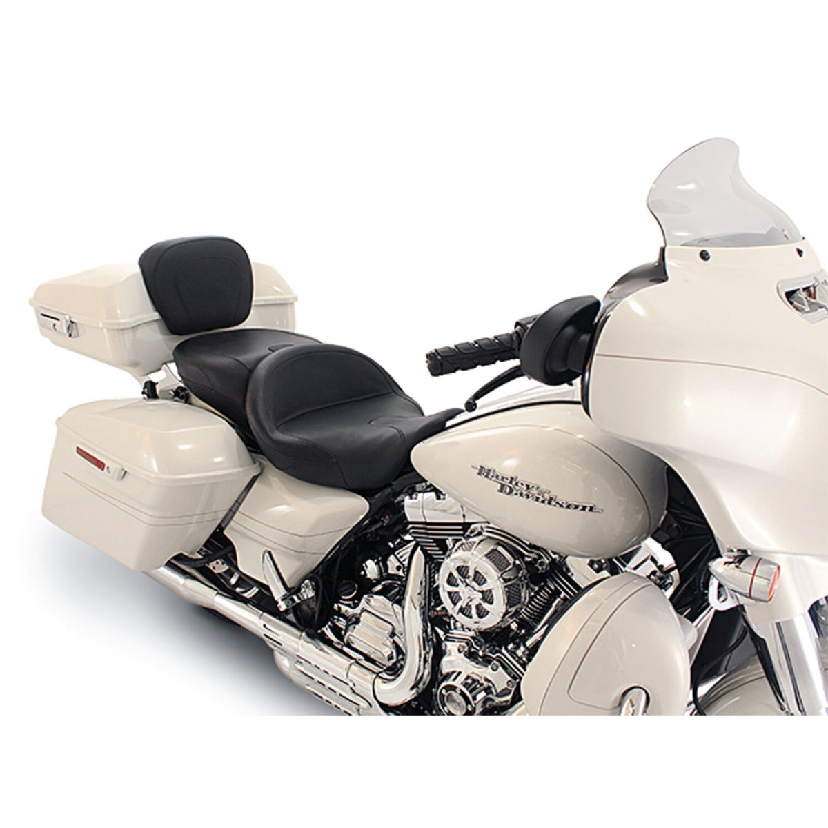 Mustang OEM style passenger pad for chopped Tour-Pak®