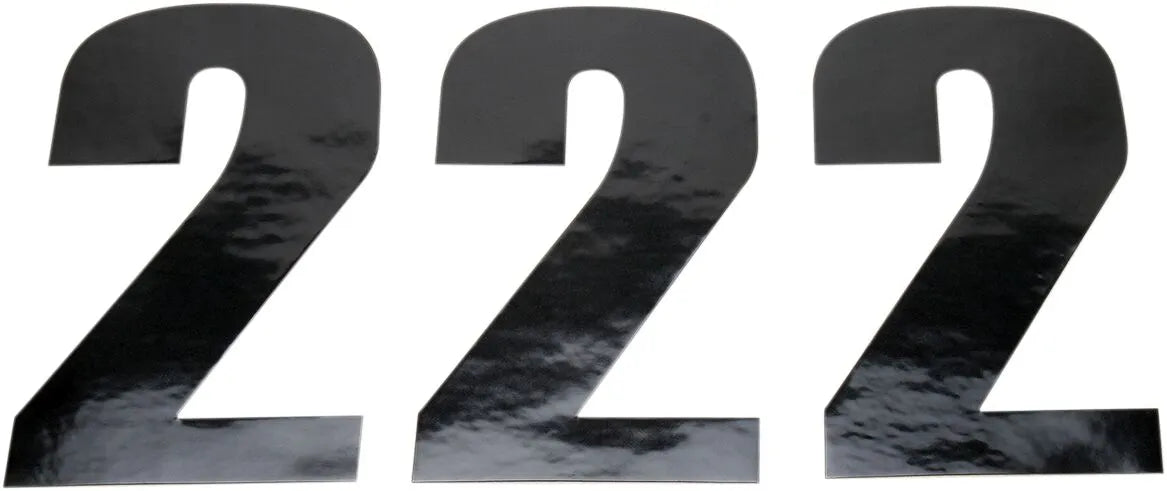 Moose Offroad Vinyl Race Numbers - 6" Black (3-pack)