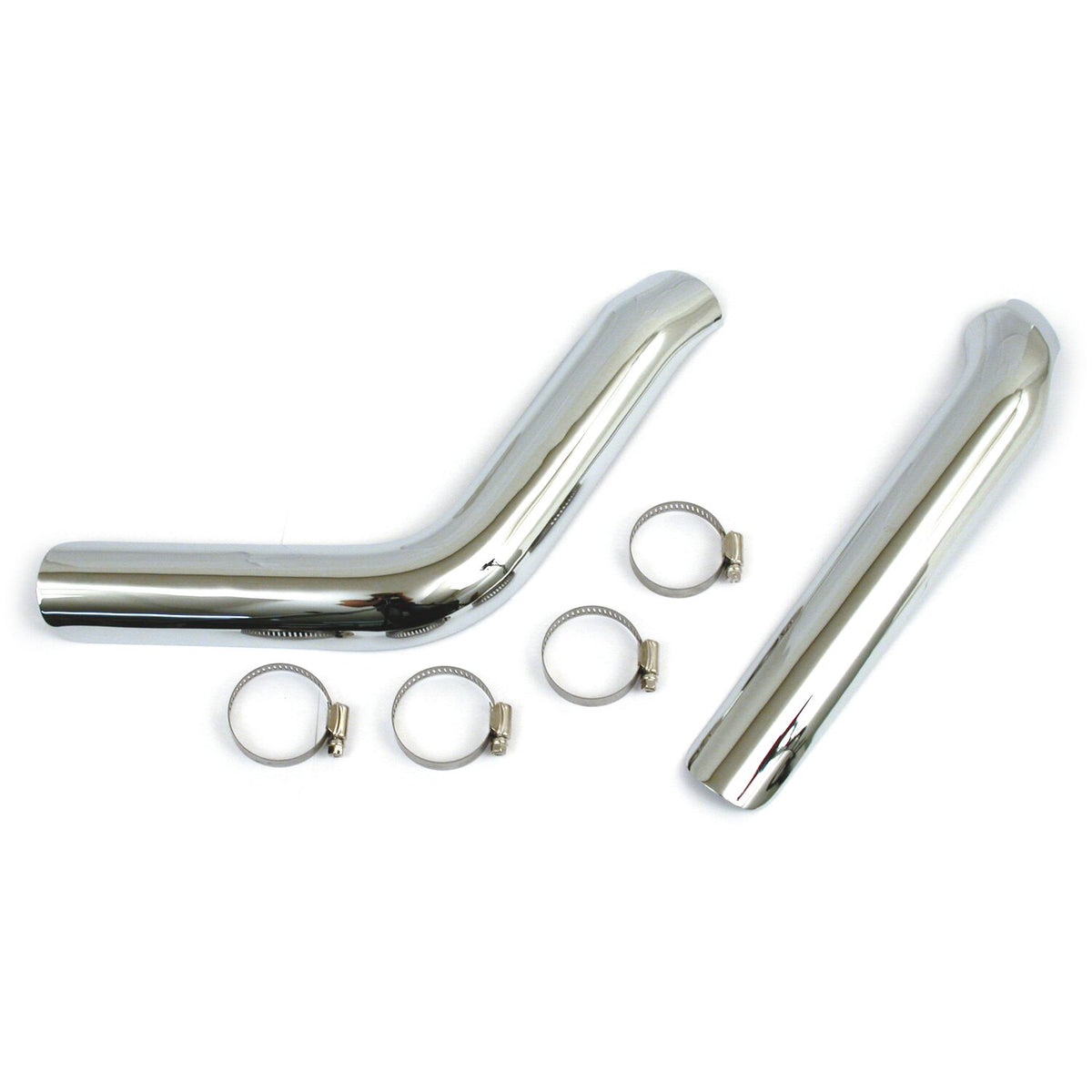 MCS Big Twin plain heat shield set chrome