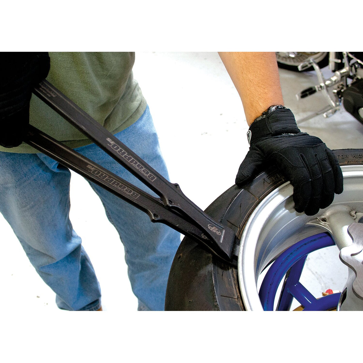 Motion Pro tire bead breaker and lever set forged steel
