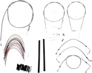 Burly Brand Stainless Braided Cable/Brake Line Kit for 18" Ape