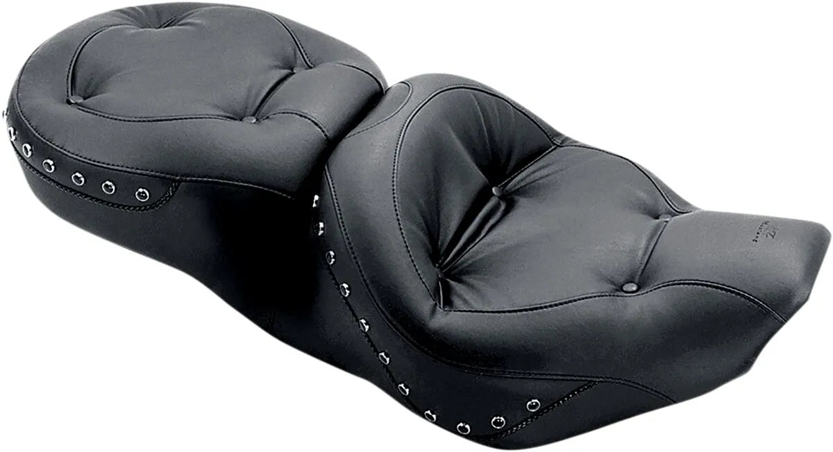Mustang One-piece 2-up Ultra Touring Seat - For Harley Davidson