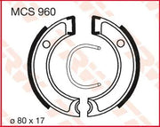 Trw Mcs960 Organiczne Szczęki Hamulcowe Zestaw 80mm - Przód & Tył