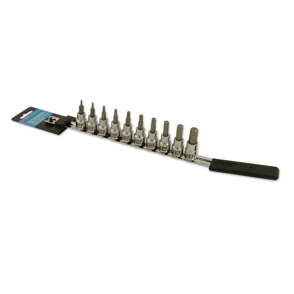 Cruztools hex socket bit set - 3/8" drive