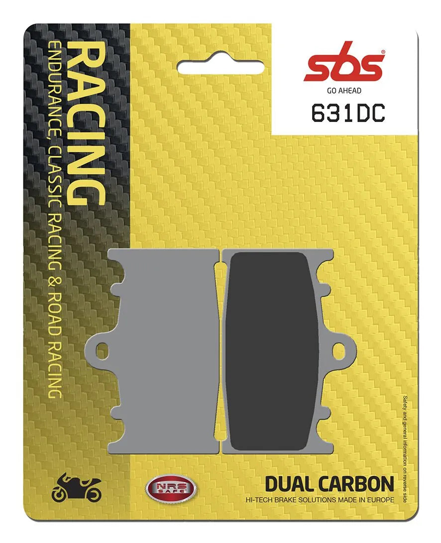 SBS DC Racing Dual Carbon Klocki Hamulcowe Do Motocykli Wyścigowych - Przód