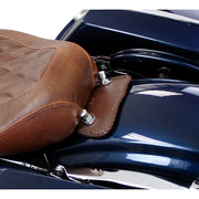 Mustang mini fender bib - Plain with braided edges - Brown