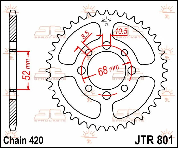 Jt Sprockets Steel Rear Sprocket - 35 Tooth
