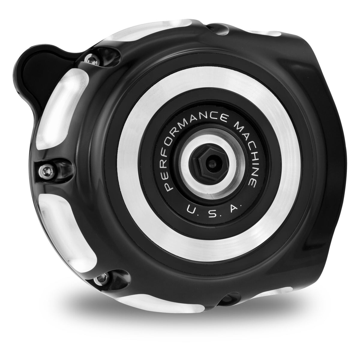Performance Machine 'vintage' air cleaner kit - Black CC