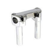 MCS 4.5" rise handlebar riser set + top clamp - Chrome
