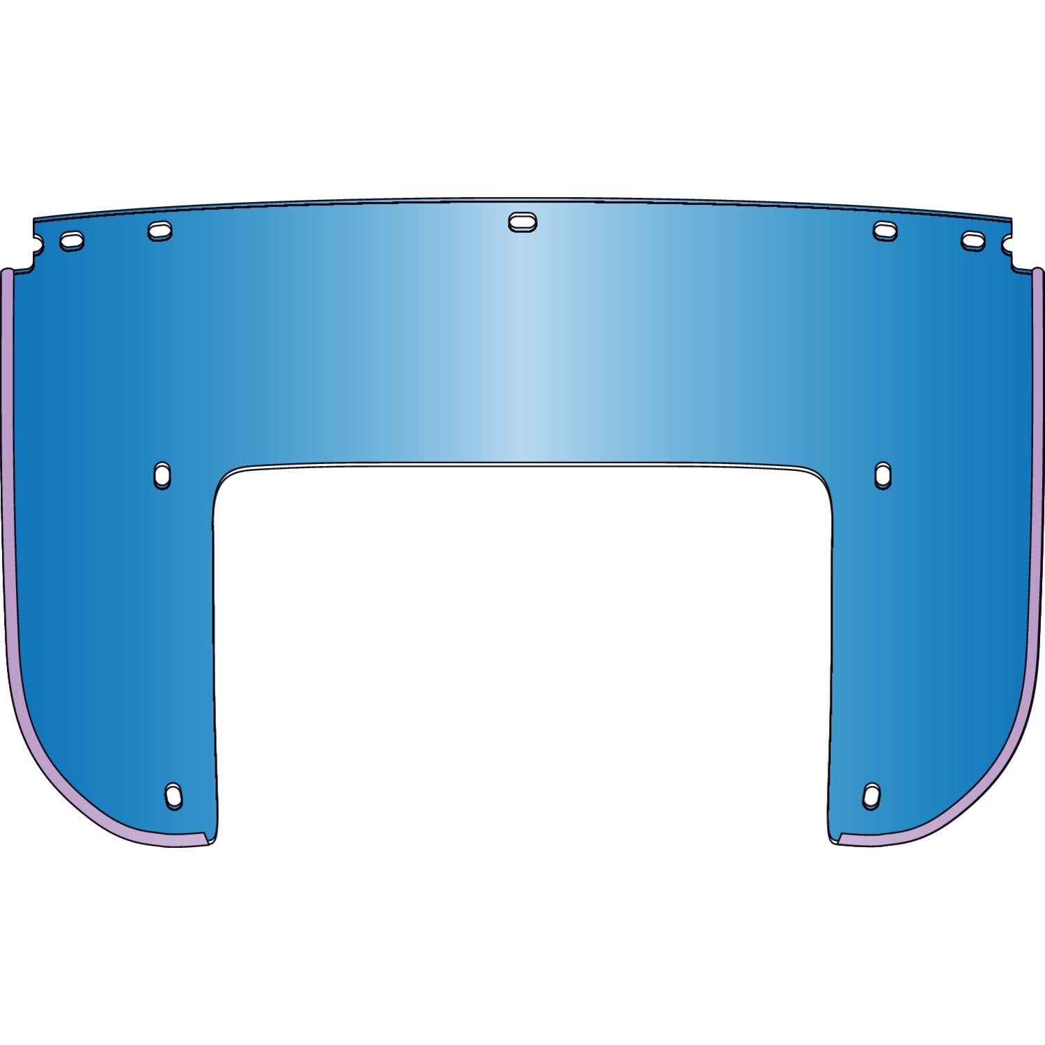 National Cycle Beaded 7-bolt lower window - Blue