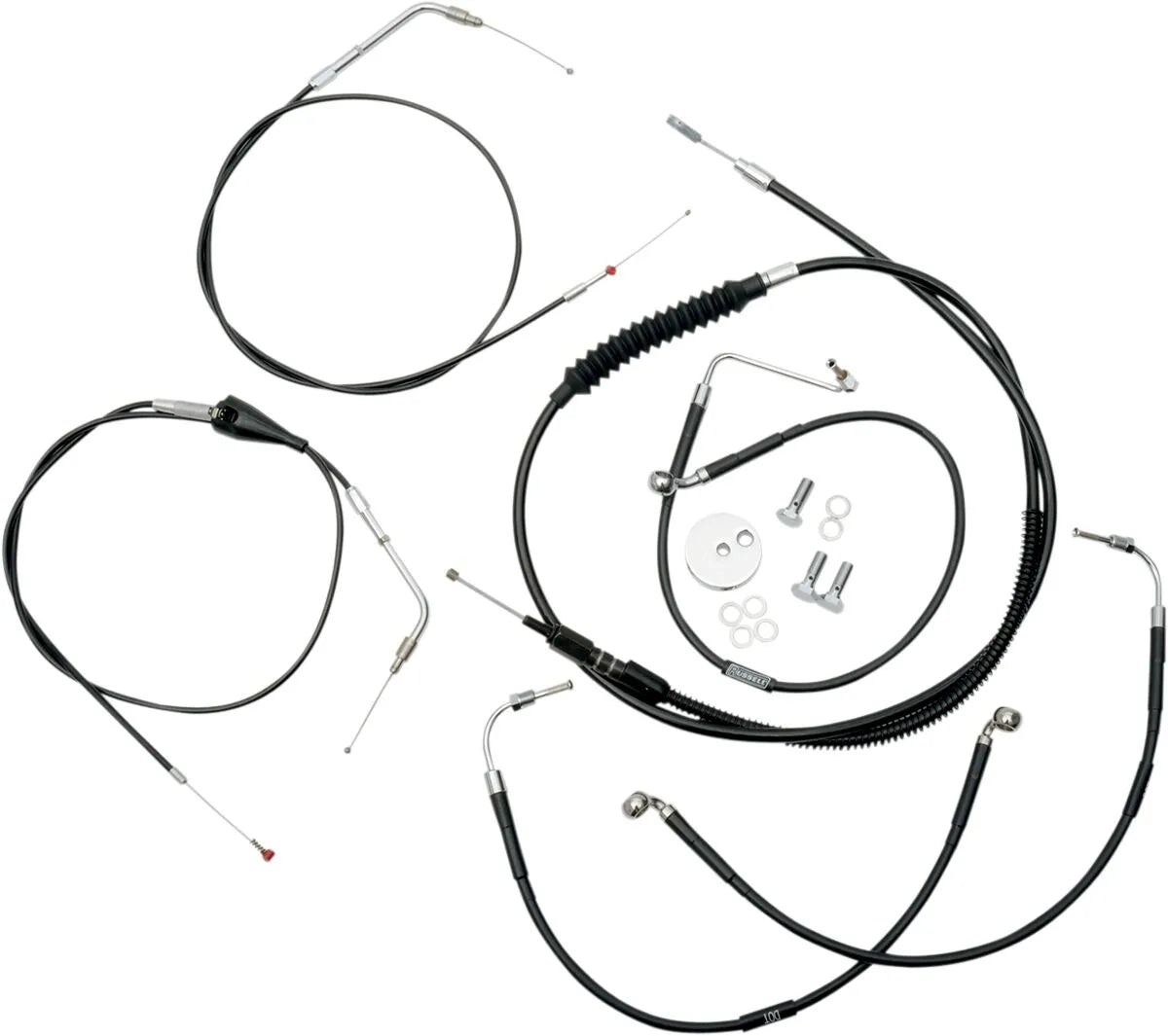 LA Choppers Standard Black Vinyl Handlebar Cable Kit for Ape