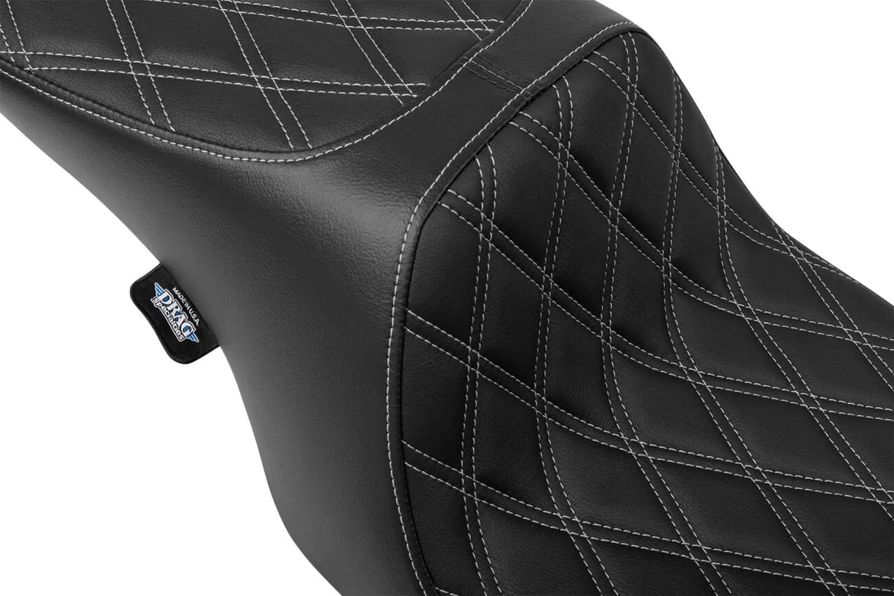 Drag Specialties Performance Predator 2-up Seat - For Harley Davidson