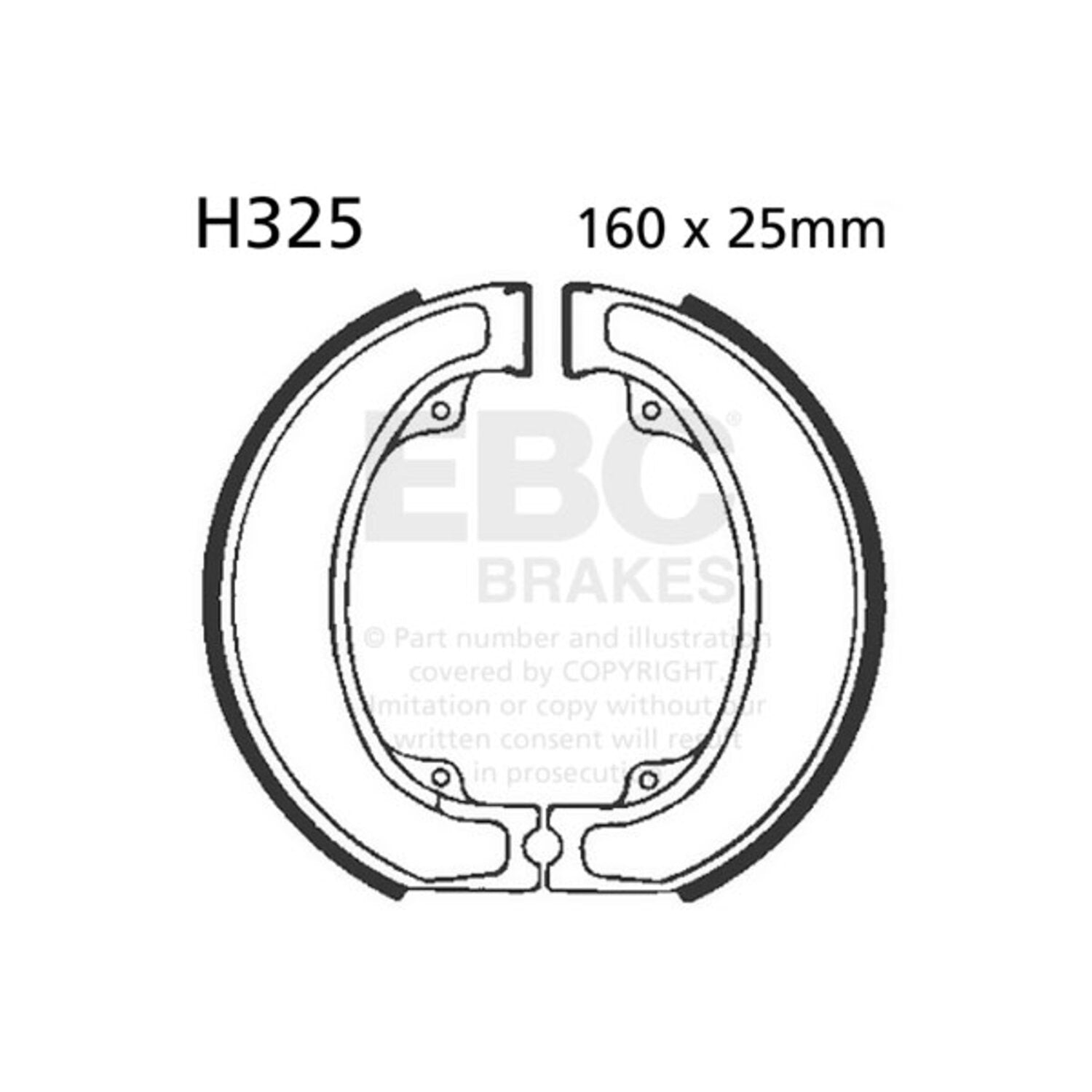 EBC plain brake shoes
