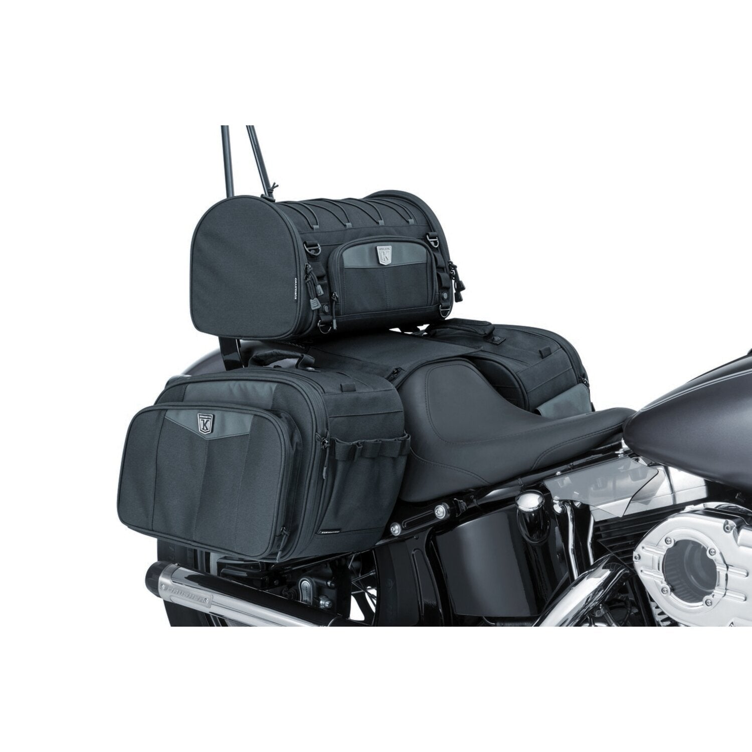 Kuryakyn Momentum outrider throw-over saddlebags - Black