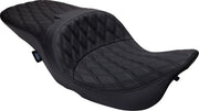 Drag Specialties Freedom Touring Seat - Black - For Harley Davidson