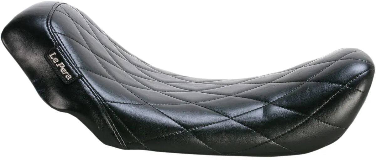 Le Pera Bare Bones Solo Seat - Black Diamond - For Harley Davidson