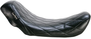 Le Pera Bare Bones Solo Seat - Black Diamond - For Harley Davidson