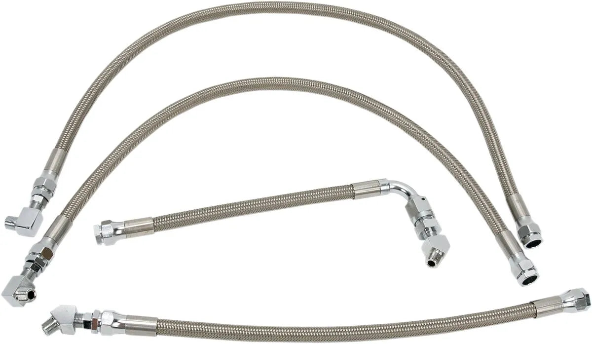 Drag Specialties Stainless Steel Braided Oil Line Kit