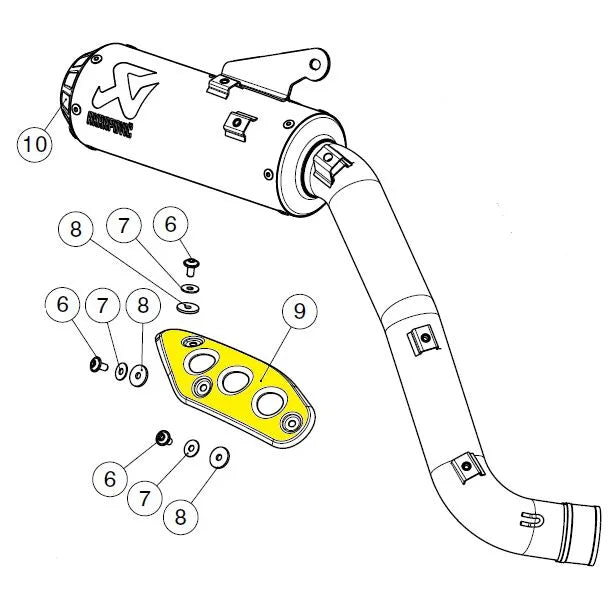 Akrapovic Heat Shield For Aftermarket Exhaust Systems