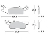 Moto-master Racing Sintered Brake Pads For Atv - Front