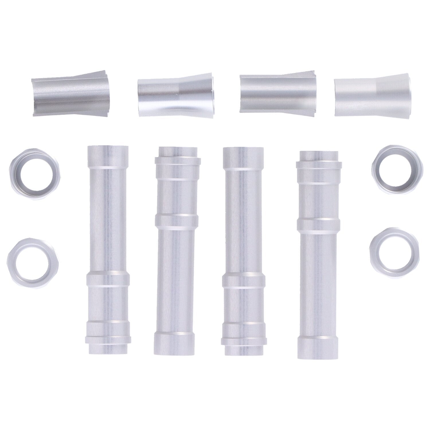Dippert Twin Cam aluminum pushrod cover set - Silver