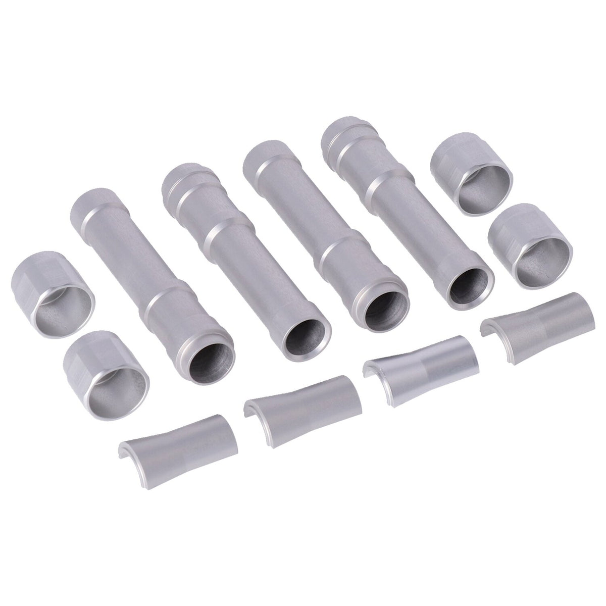 Dippert Twin Cam aluminum pushrod cover set - Silver