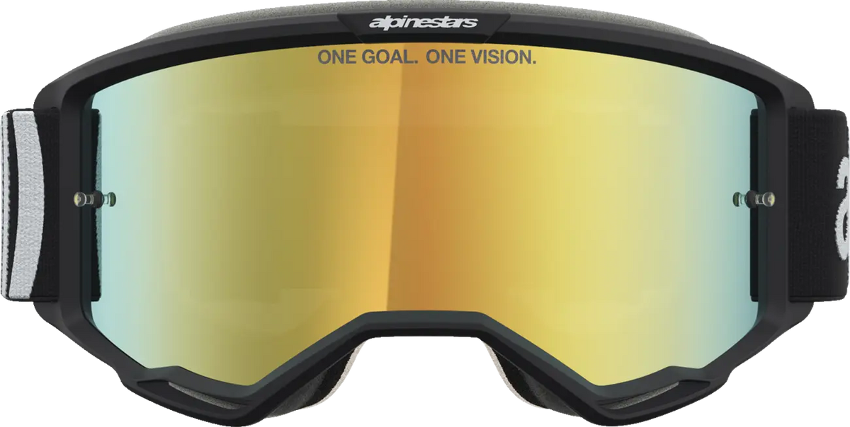 Alpinestars Vision 5 Hone Goggles Black White Mirror Mirror-Gold