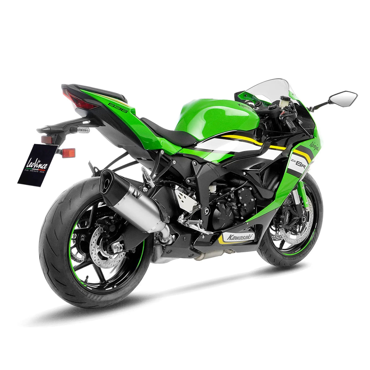 Leovince LV-14R Stainless Steel Slip-On Muffler for Kawasaki