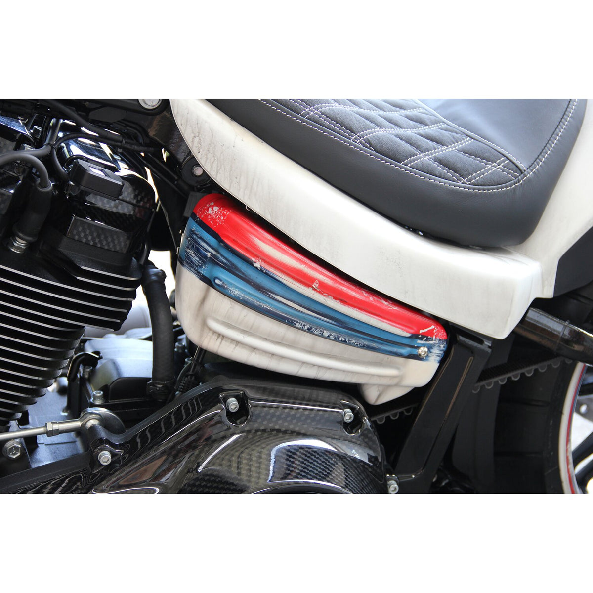 Cult-Werk side cover set 'Racing' - Gloss black