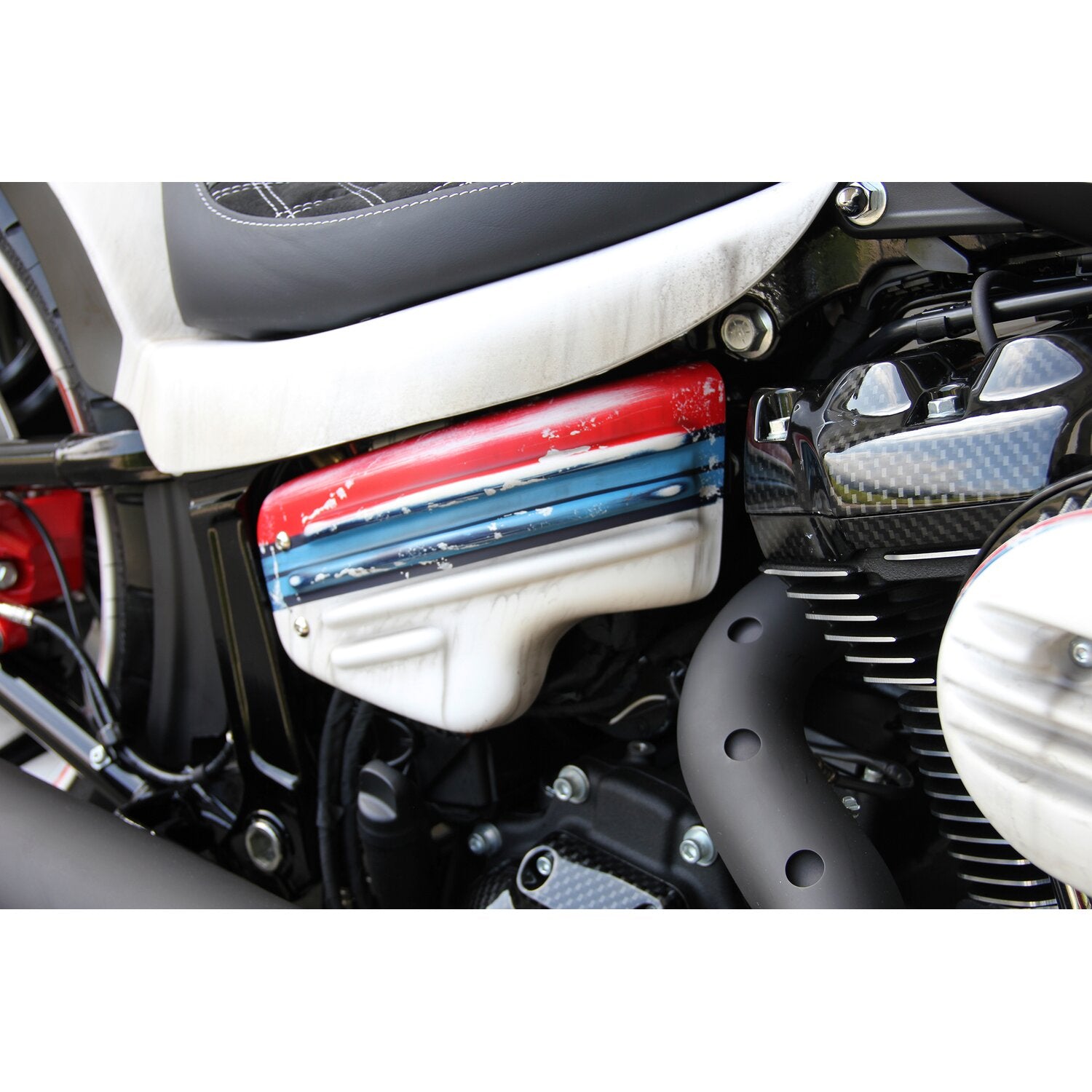 Cult-Werk side cover set 'Racing' - Gloss black