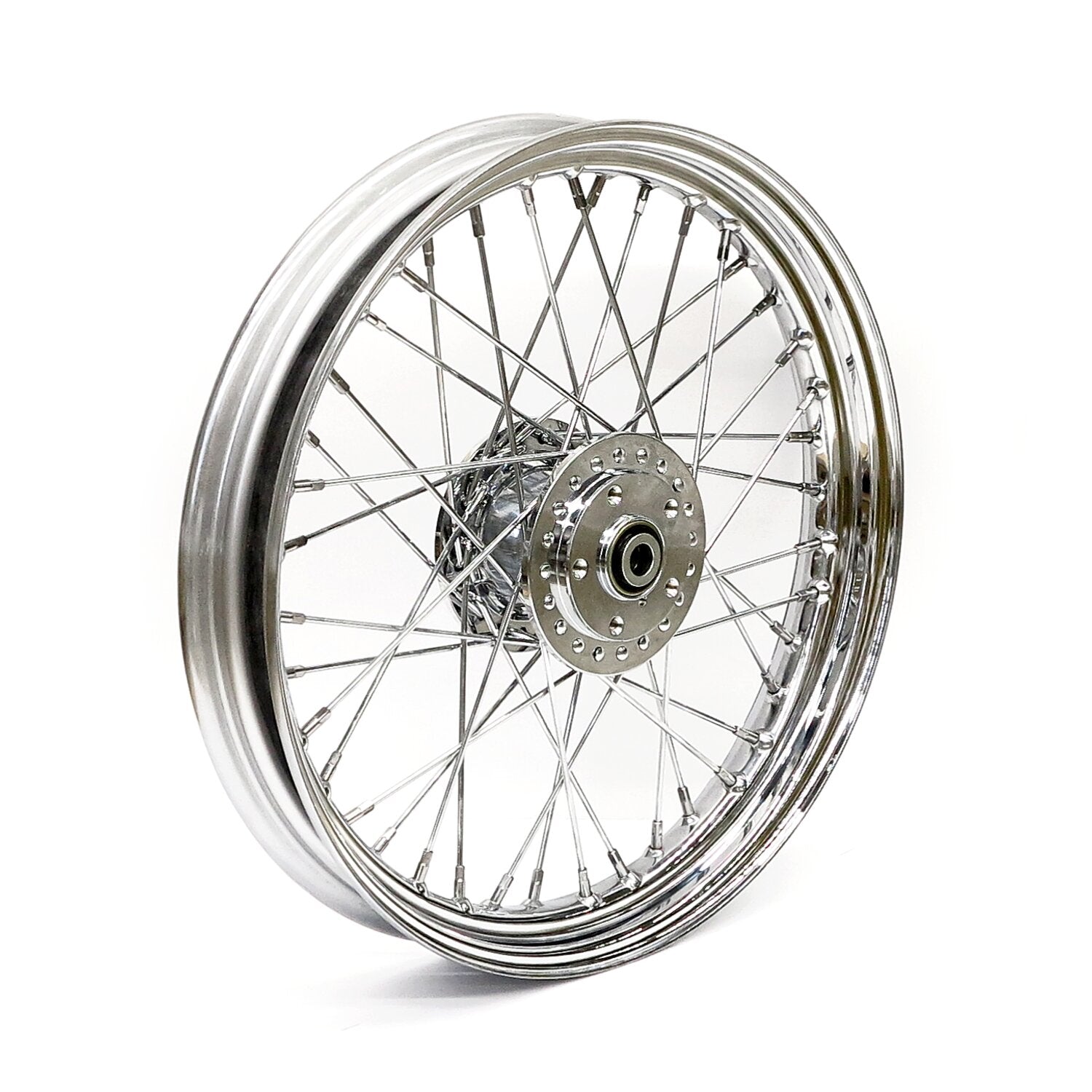 MCS 2.50 x 19 front wheel 40 spokes chrome