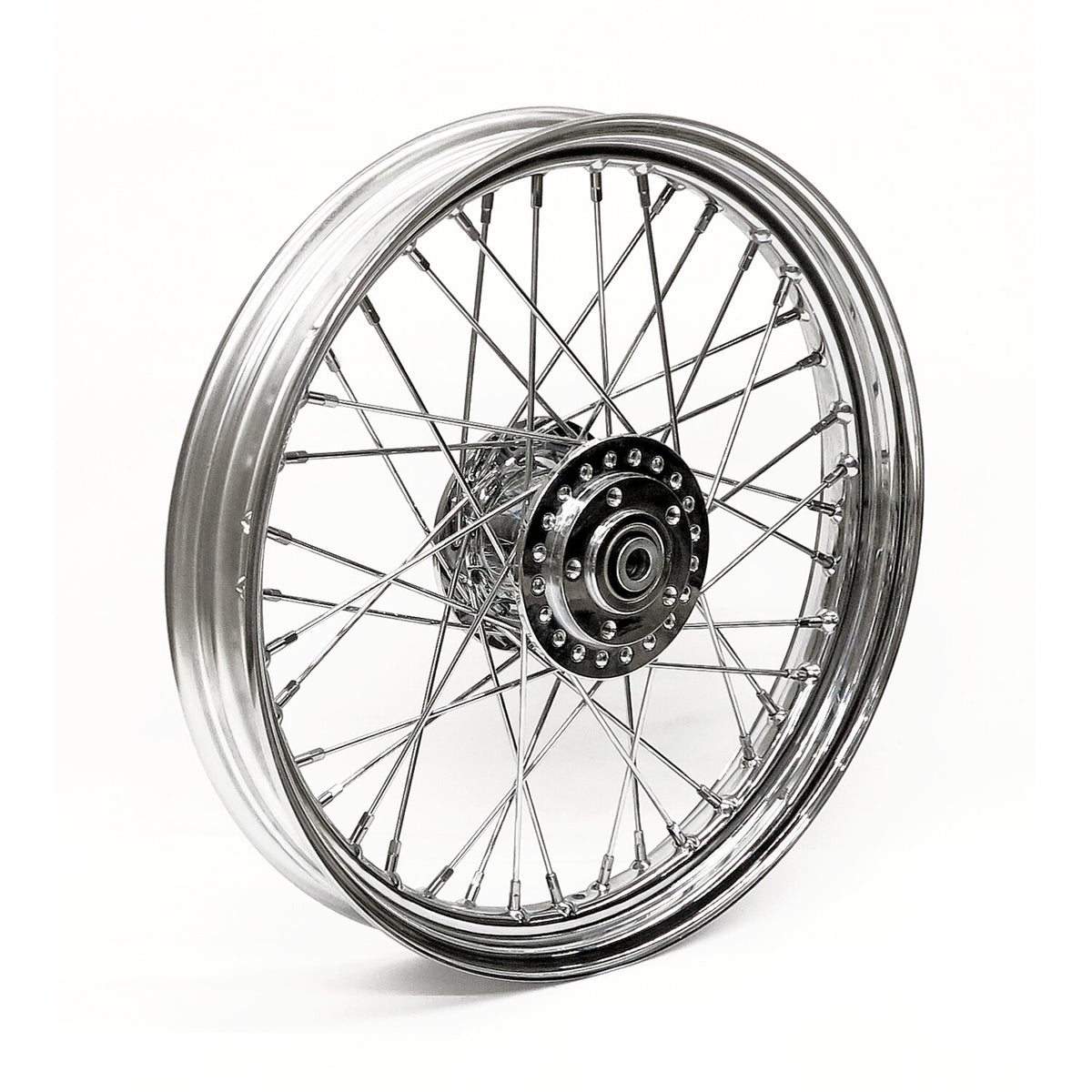 MCS 2.50 x 19 front wheel 40 spokes chrome