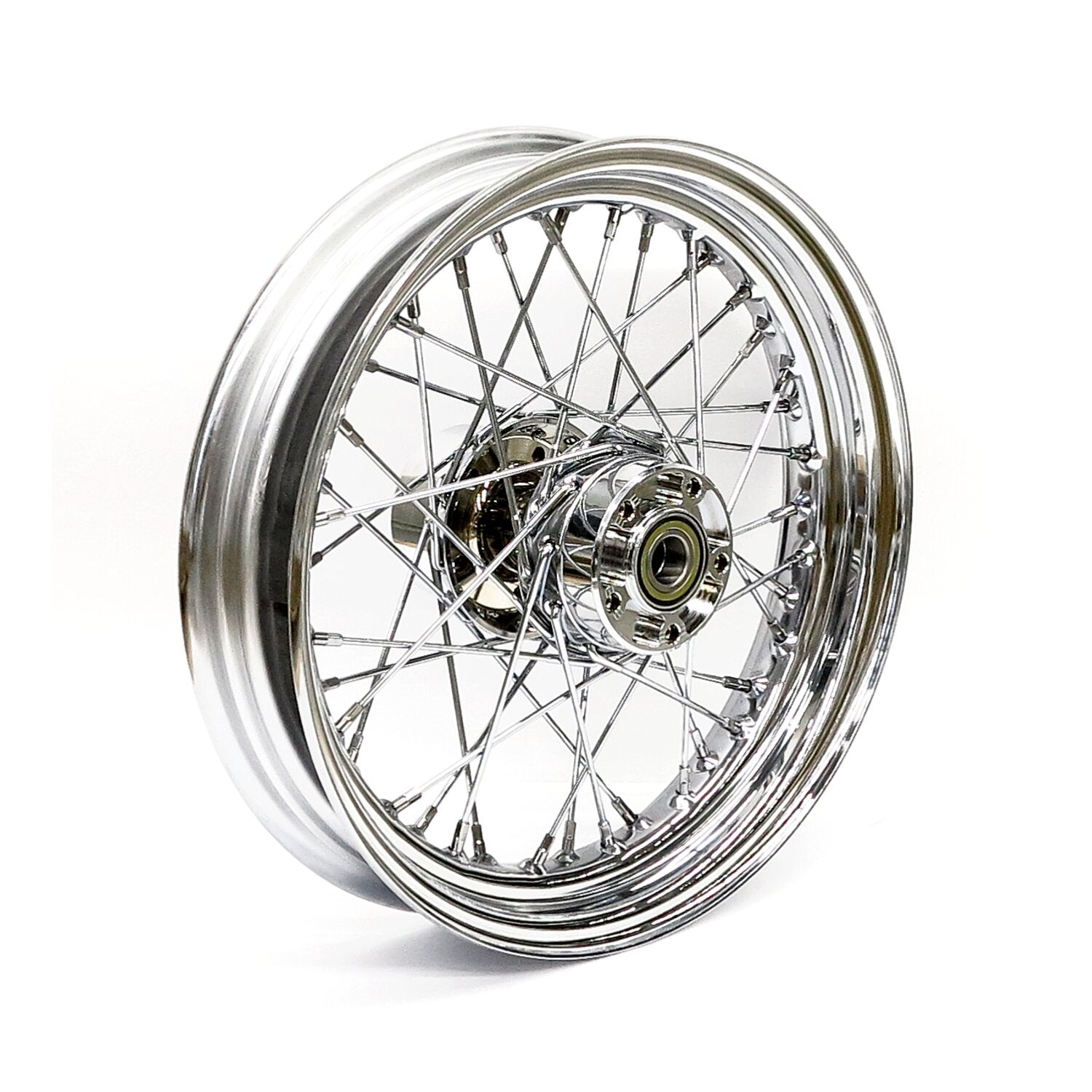 MCS 3.00 x 16 rear wheel 40 spokes chrome