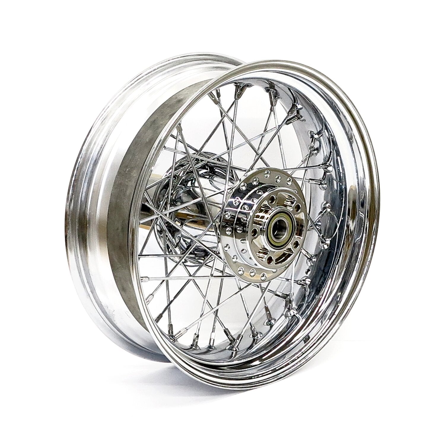 MCS 5.00 x 16 rear wheel 40 spokes chrome